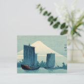 Segelboote und Fuji Postkarte (Stehend Vorderseite)