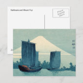 Segelboote und Fuji Postkarte (Vorne/Hinten)