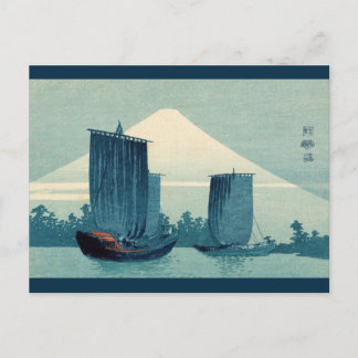 Segelboote und Monte Fuji 2012 Kalender Postkarte