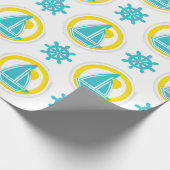 Segelboote und Sonnenuntergänge Geschenkpapier (Ecke)
