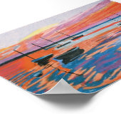 Segelboote und Sonnenuntergänge Poster (Ecke)