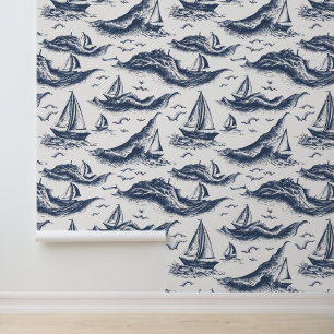 Segelboote und Waves Tapete