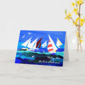 Segelboote Vatertagskarte - Spanischer Gruß Karte (Gelbe Blume)