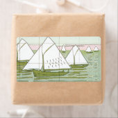 Segelboote Vintage Seascape-Zeichen einfügen (Insitu)