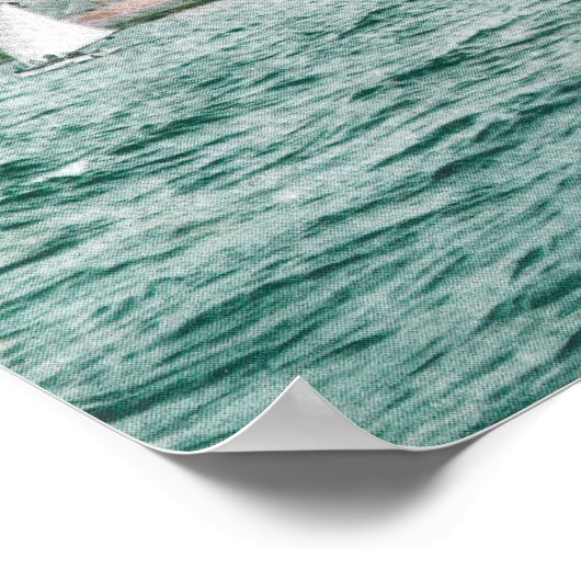 Segelboote vor Alameda Beach Alameda, CA Poster (Ecke)