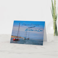 Segelboote vor Anker Geburtstag Bruder im Schwiege