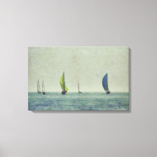 Segelboote wickelten Grafik-Leinwand ein Leinwanddruck