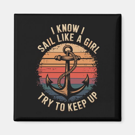 Segelbootkapitän und Segelbootsegler Magnet (Vorne)