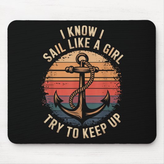 Segelbootkapitän und Segelbootsegler Mousepad (Vorne)
