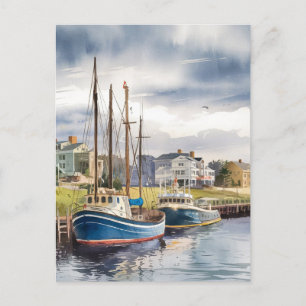 Segelbootmalerei aus Newport, Rhode Island Postkarte