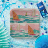 Segelbootpapierplatte Pappteller (Party)