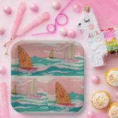 Segelbootpapierplatte Pappteller (Party)