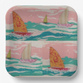 Segelbootpapierplatte Pappteller (Vorderseite)