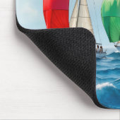 Segelbootrennen auf hoher See Mousepad (Ecke)