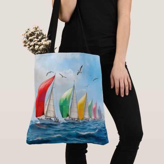 Segelbootrennen auf hoher See Tasche (Von Nahem)