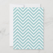 Segelbootseebabydusche, blaues Zickzack Einladung (Rückseite)