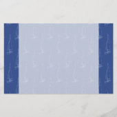 Segelbootsmuster. Dunkelblau. Briefpapier (Vorderseite)