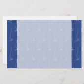 Segelbootsmuster. Dunkelblau. Briefpapier (Vorne/Hinten)