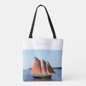 Segelbootszene Tasche (Rückseite)