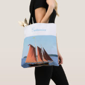 Segelbootszene Tasche (Von Nahem)