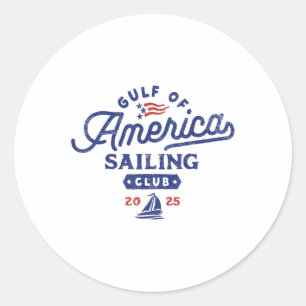 Segelclub Gulf of US America Runder Aufkleber
