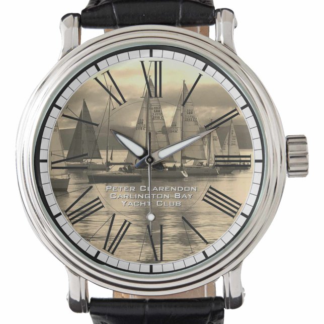 Segelclub Segler Mitglied Armbanduhr (Von Creator hochgeladen)