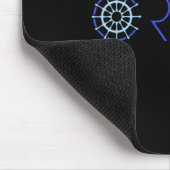 Segelcrew Segelteam Schiff Lenkrad Text Mousepad (Ecke)