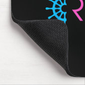 Segelcrew-Segelteam-Schiffslenkrad-Text Mousepad (Ecke)