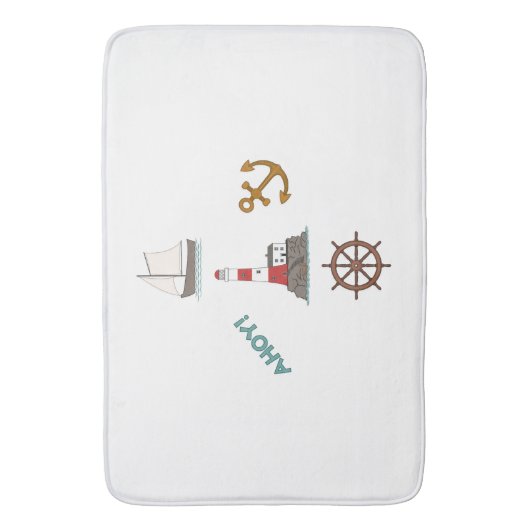 Segeldesign-Farbe Badematte (Vorderseite Vertikal)