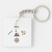 Segeldesign-Farbe Schlüsselanhänger (Rückseite)