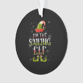 Segelelf Weihnachtsgeschenk Ornament (Vorderseite)