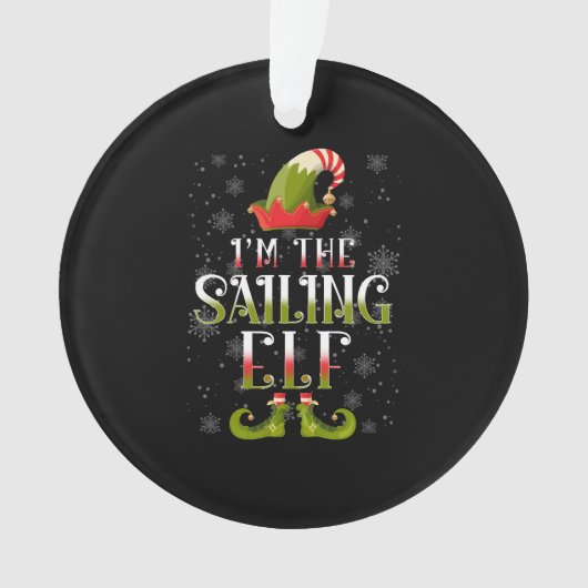 Segelelf Weihnachtsgeschenk Ornament (Vorderseite)