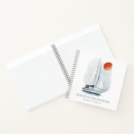 Segelen in die Zukunft Personalisierter neuer Idee Notizblock (Innenseite)