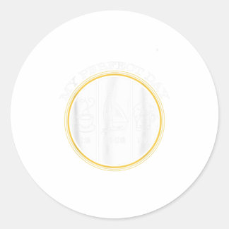 Segelen meinen perfekten Tag Kaffee Bier Sailor Gi Runder Aufkleber