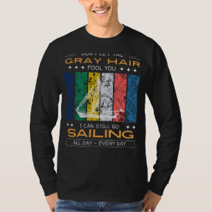 Segelenthusiasten T-Shirt - Grauhaar, Seefahrerspi