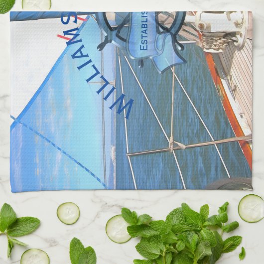 Segelfamilie San Francisco 0869 Geschirrtuch (Gefaltet)