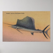 Segelfisch aus Golfstrom, Florida Poster (Vorne)