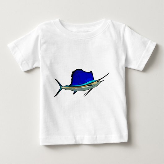 Segelfisch-Baby-Geldstrafe-Jersey-T - Shirt (Vorderseite)