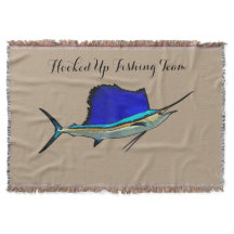 Segelfisch-Bootsnamen-Wurfsdecke
