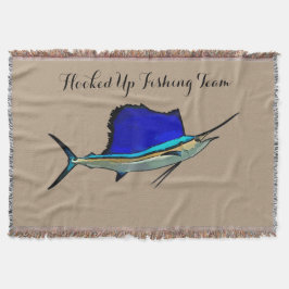 Segelfisch-Bootsnamen-Wurfsdecke Decke