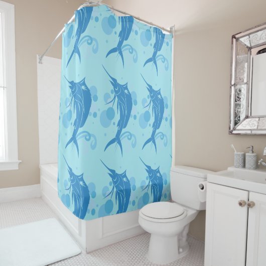 Segelfisch Duschvorhang (Beispiel)