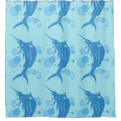 Segelfisch Duschvorhang (Vorderseite)