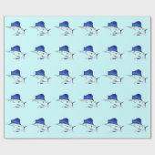 Segelfisch Geschenkpapier (Flach)
