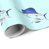 Segelfisch Geschenkpapier (Rolleneckpunkt)