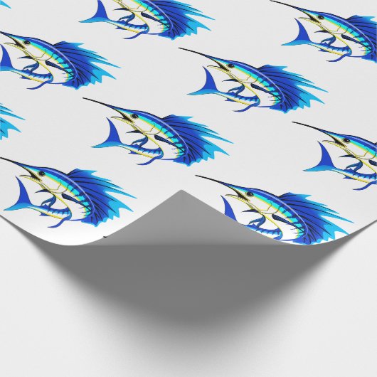 Segelfisch Geschenkpapier (Ecke)
