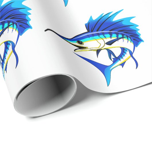 Segelfisch Geschenkpapier (Rolleneckpunkt)