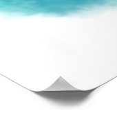 Segelfisch in Aquarellfarbe Poster (Ecke)