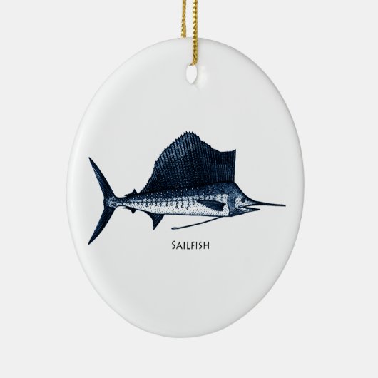Segelfisch-Logo Keramikornament (Rechts)