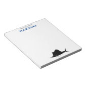 Segelfisch - Personalisierter Notepad Notizblock (angewinkelt)