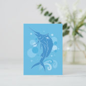 Segelfisch Postkarte (Stehend Vorderseite)